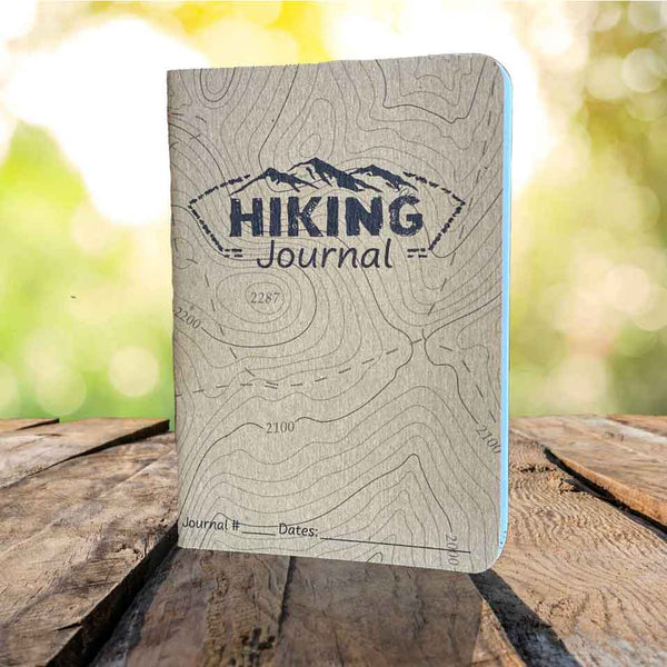 Our custom hiking journal allows you to track your outdoor adventures. Fill in details about your hike and there is also room to write additional information about each hike! 
