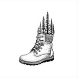 hiking boot art