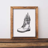 hiking boot art