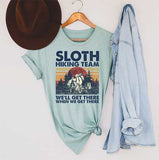 Sloth hiking team tshirtt
