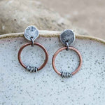 copper doorknocker earrings