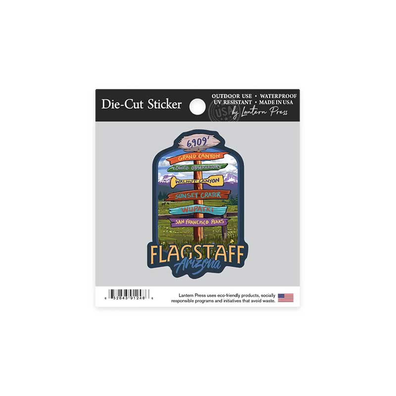 Vintage Flagstaff Arizona Circle Decal Sticker - Perfect Souvenir & Travel Memento