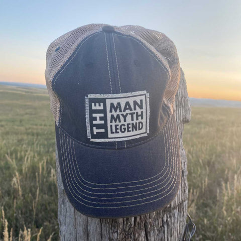 Distressed Trucker Hat - The Man The Myth The Legend