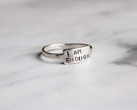 I Am Enough Statement Ring