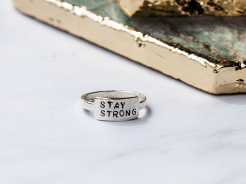 Stay Strong Statement Ring