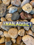 Trail Addict Sticker with Trees